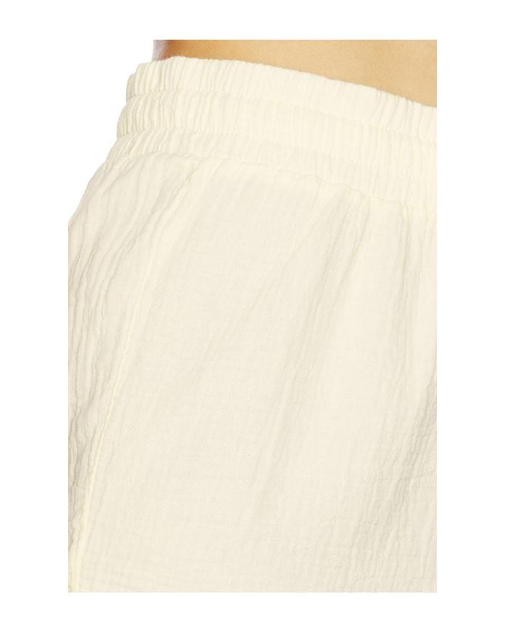 Bobi White Wide Waistband Short