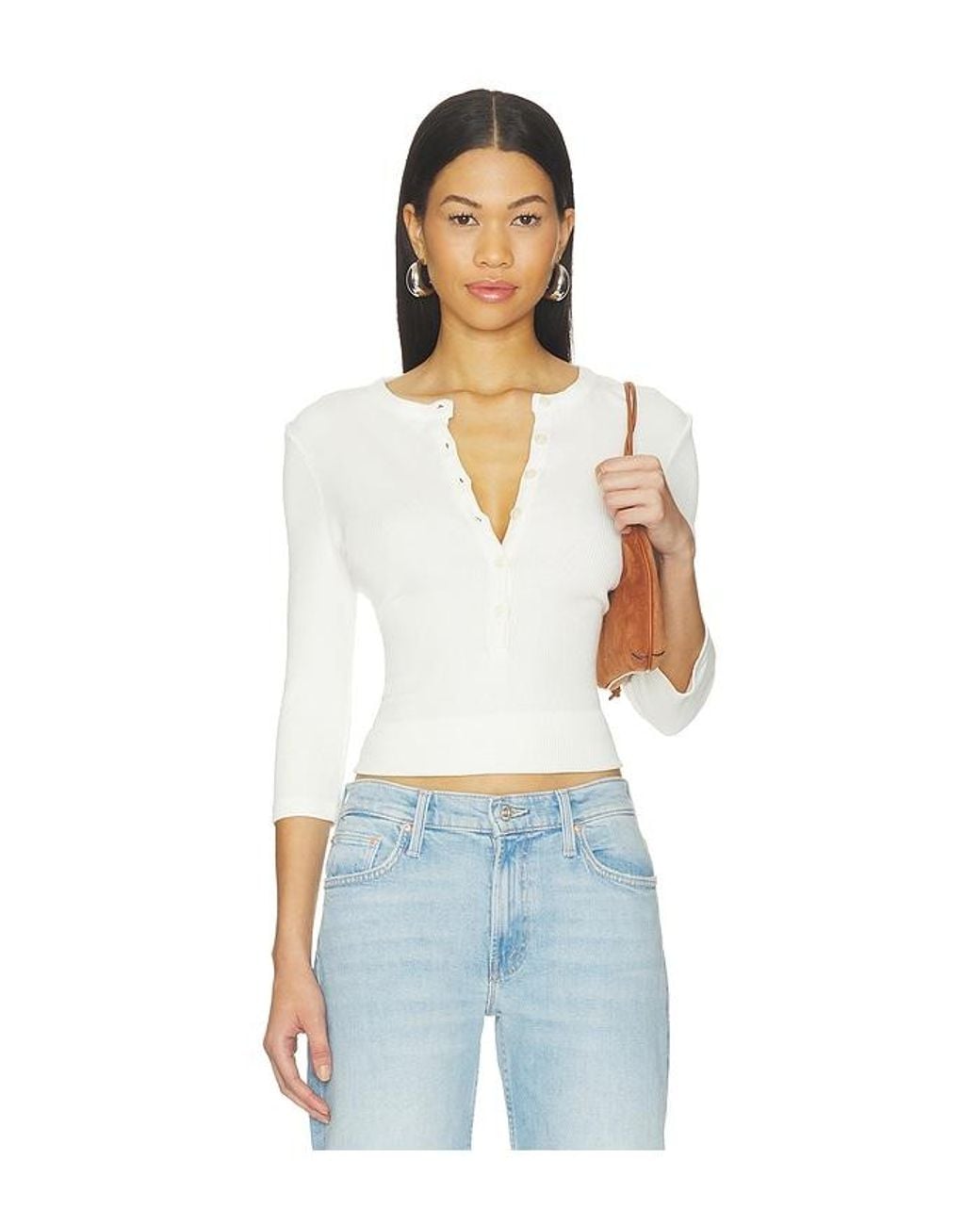 Citizens of Humanity White Boy Henley Tee