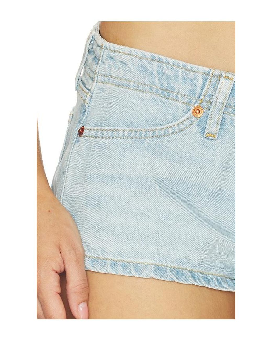 Re/done Blue Shorts Micro