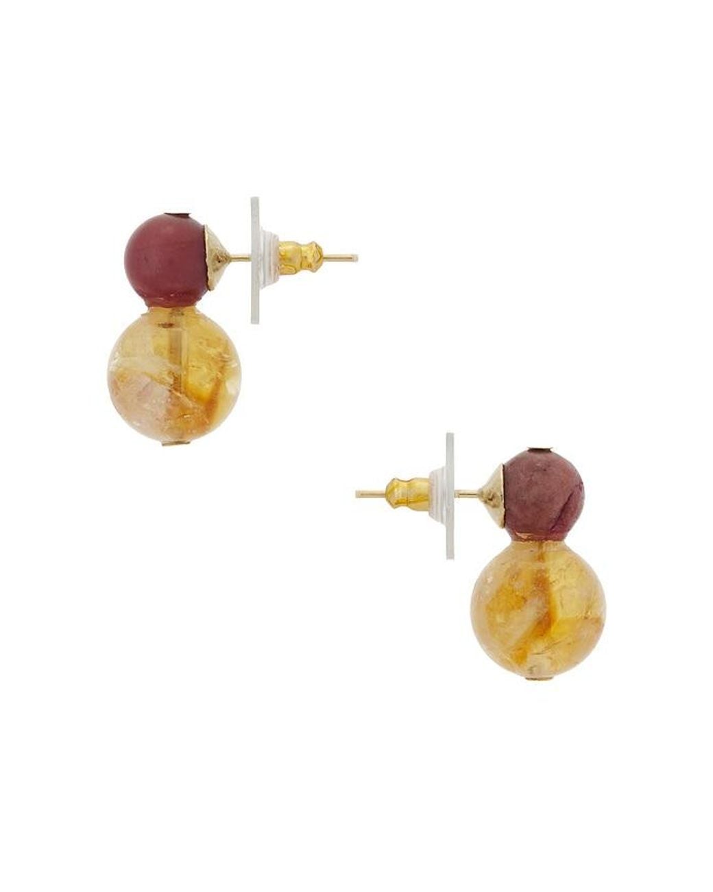 Jennifer Behr White Cara Earrings