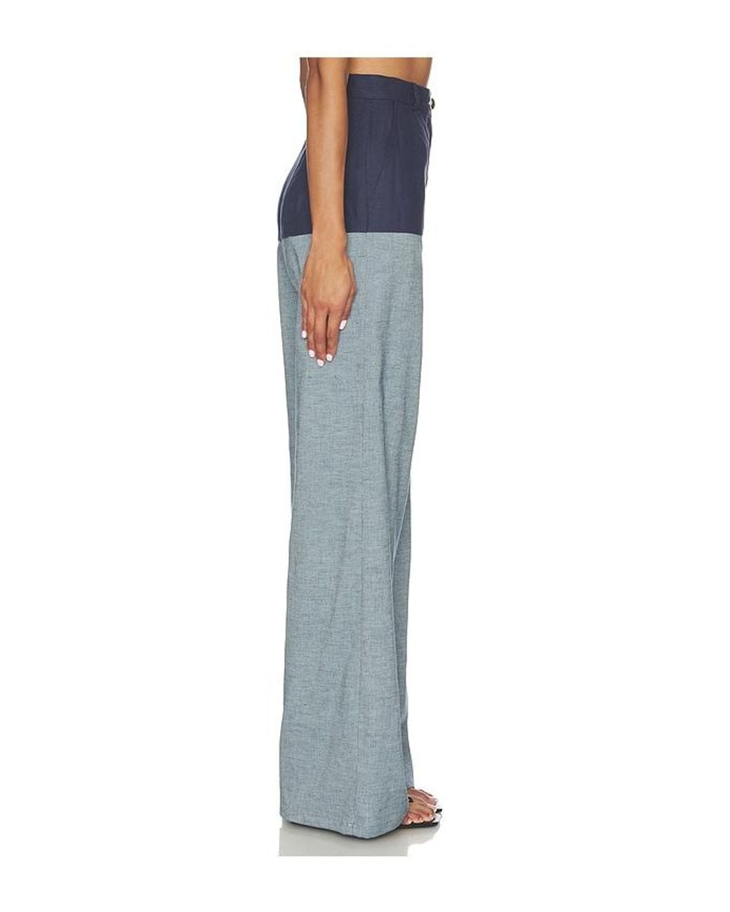Matthew Bruch Blue High-Waist Combo Jeans