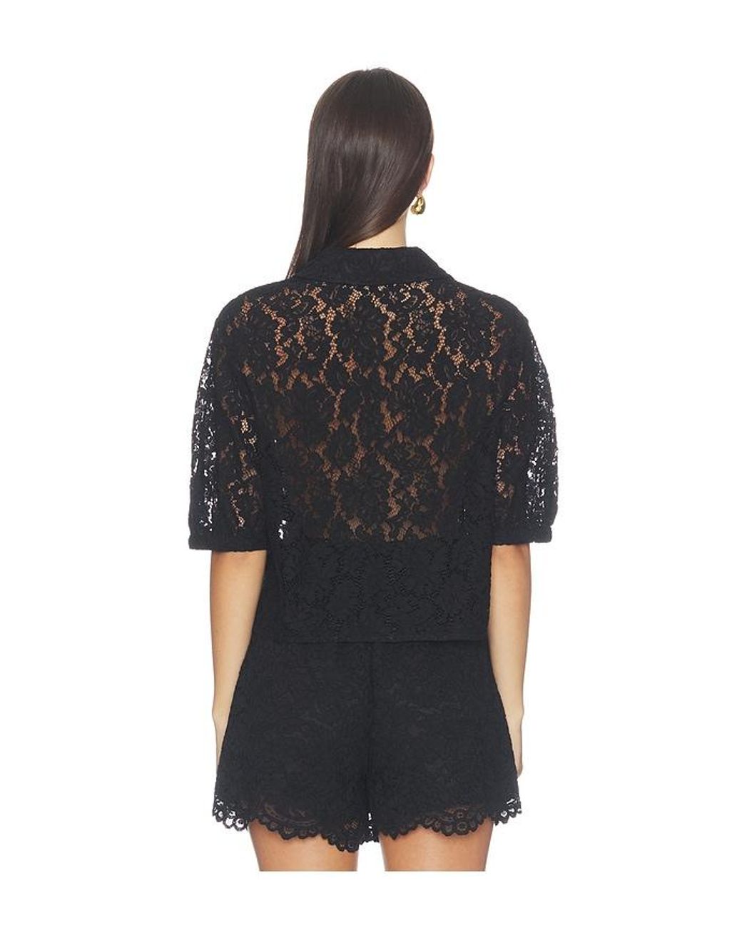 Anine Bing Black Shayna Top