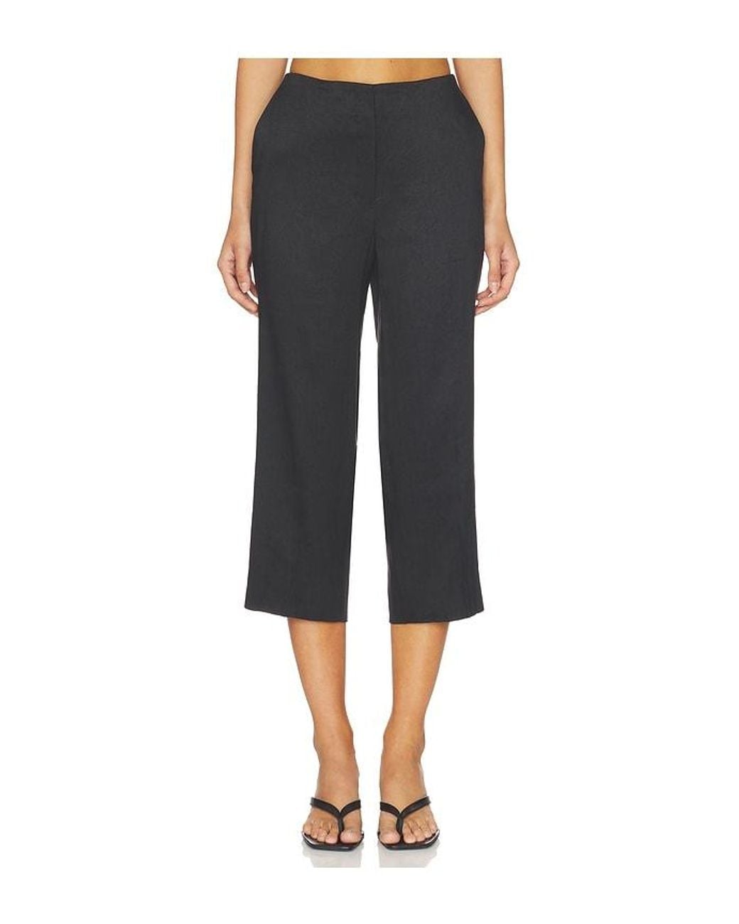 Theory Black Slit Capri