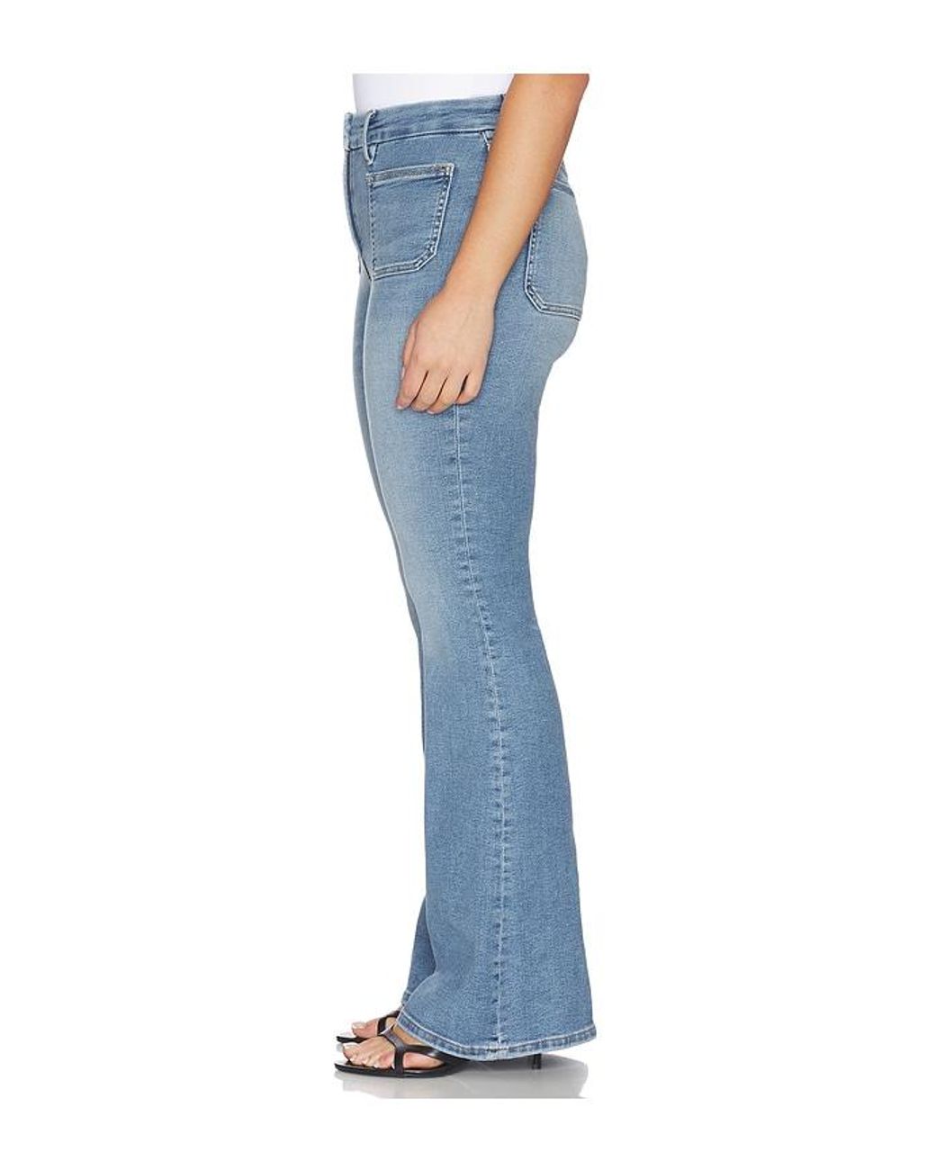 GOOD AMERICAN Blue Ausgestellte Hose Good Legs