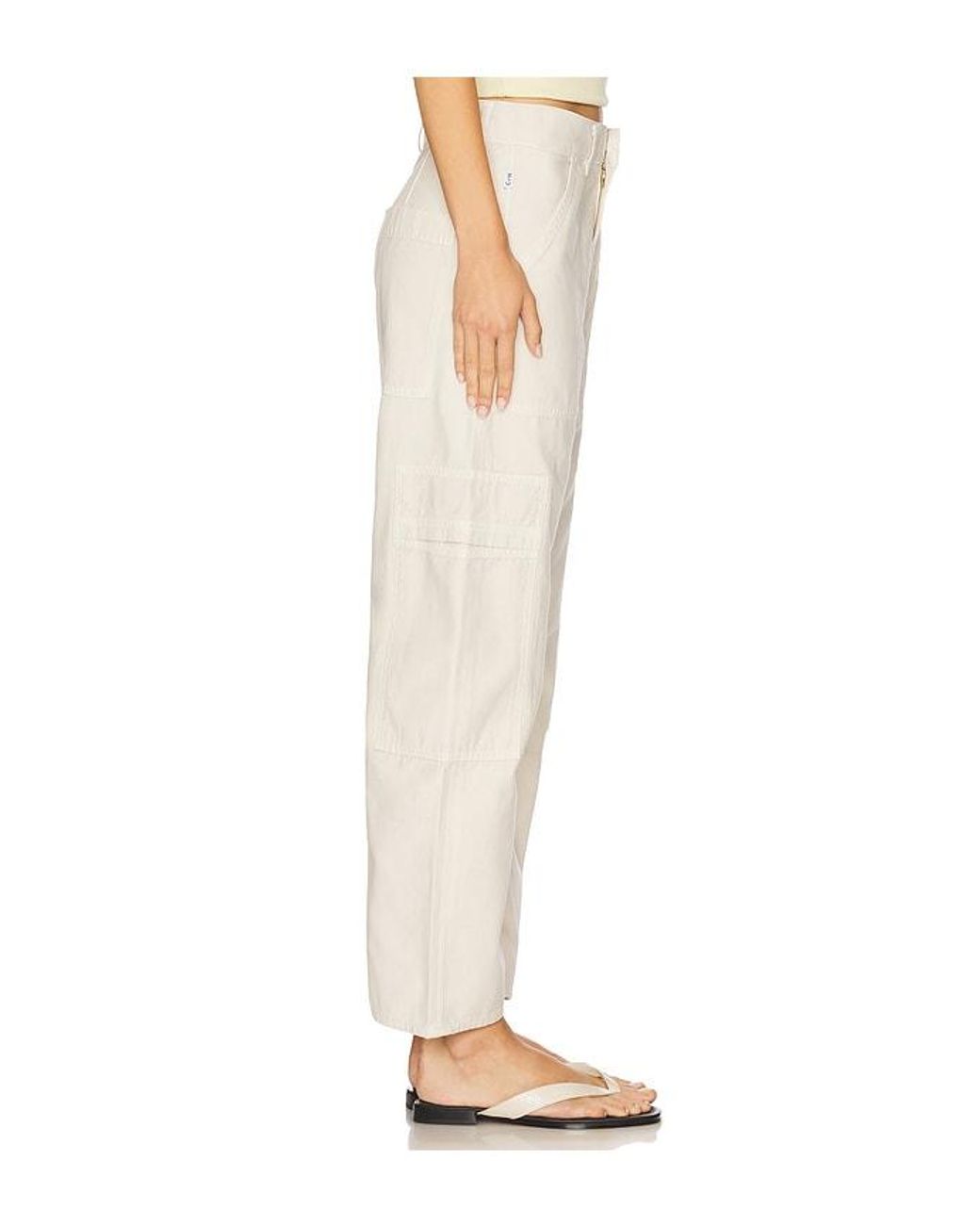Citizens of Humanity White Marcelle Cargo Pant