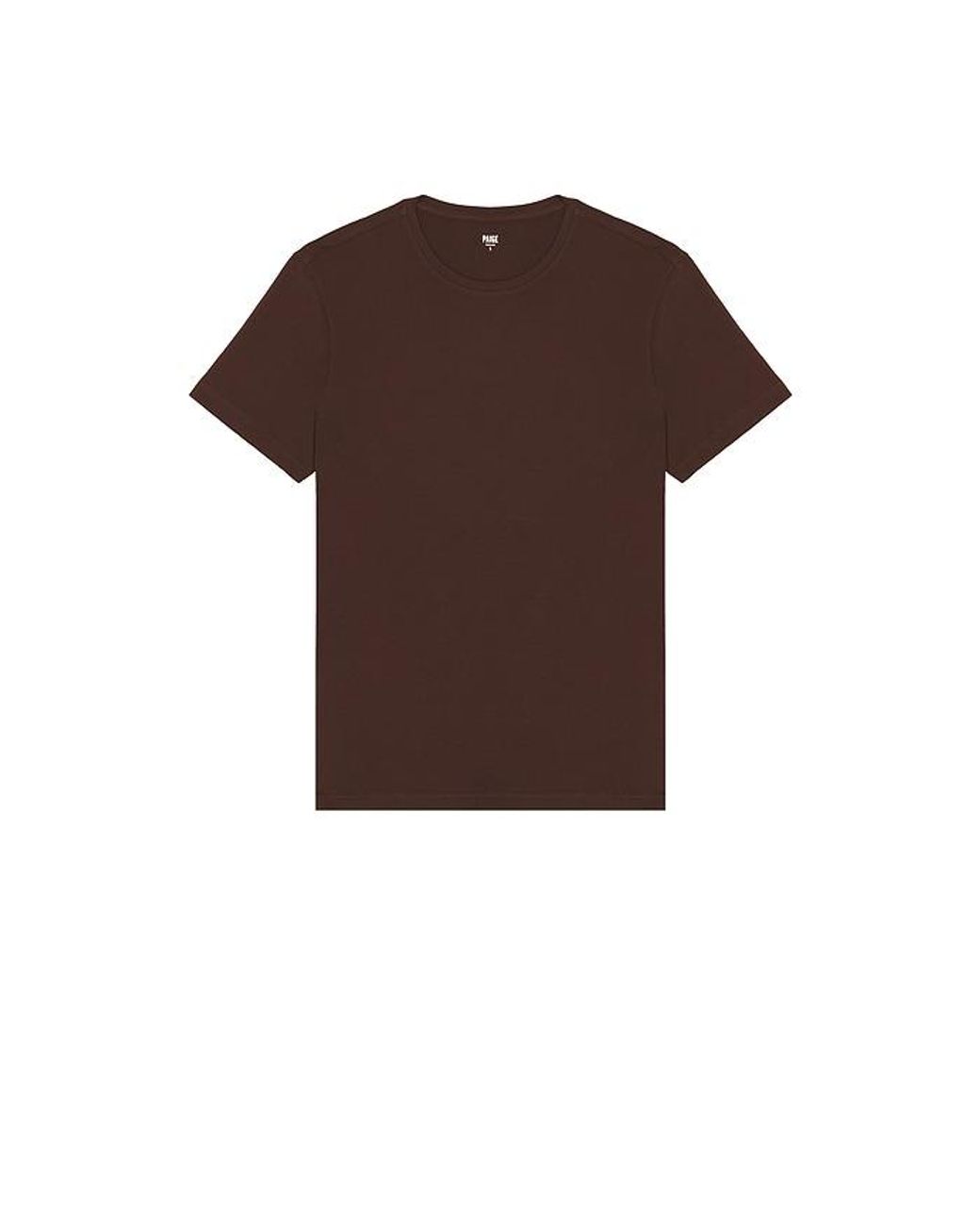 PAIGE Brown Sorden Crew Neck Tee for men