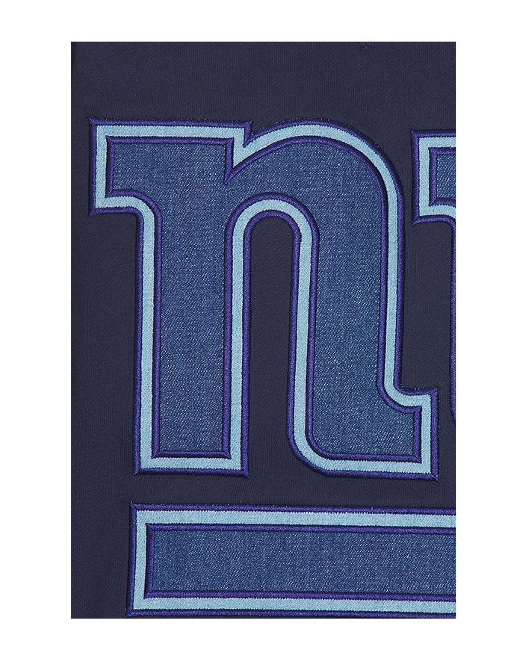 Terez Blue New York Giants Denim Patch Crew Sweater