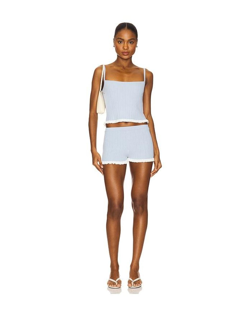 Lovers + Friends White Marna Rib Tank