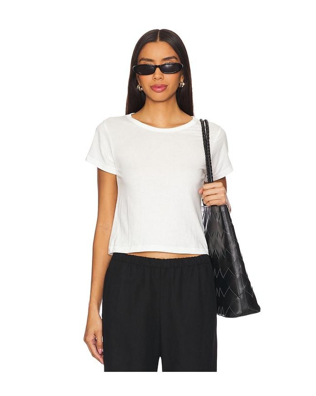 ÉTERNE White Short Sleeve Baby Tee