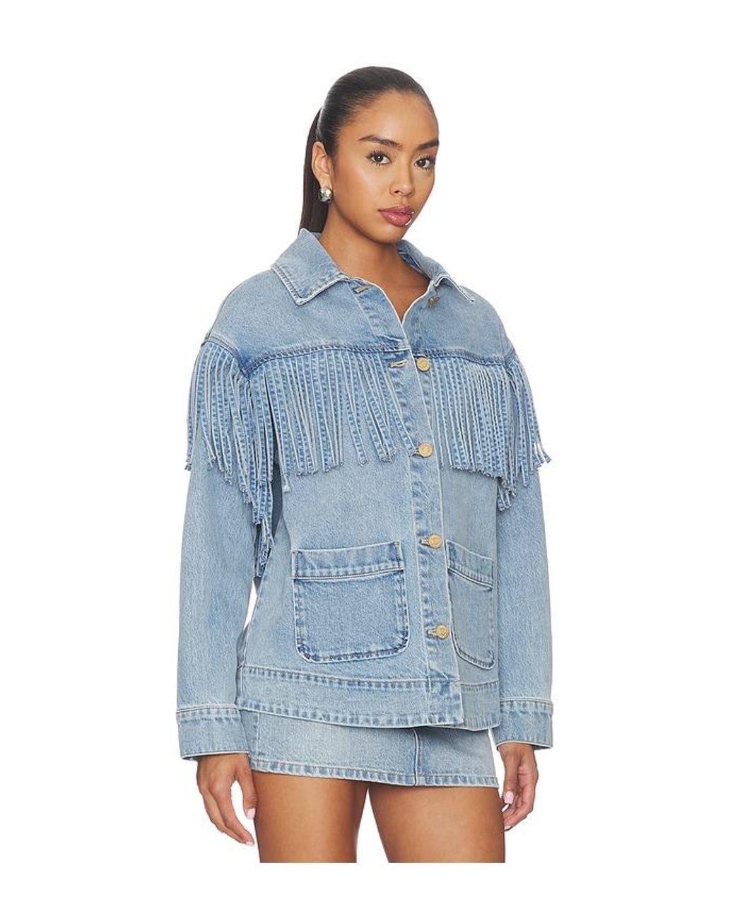 Show Me Your Mumu Blue Ojai Fringe Jacket