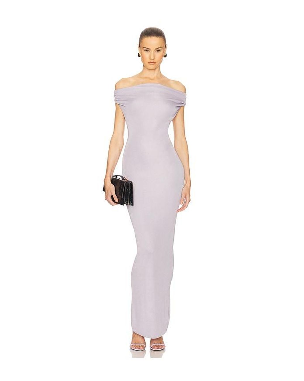 Helsa White Aaliyah Maxi Knit Dress