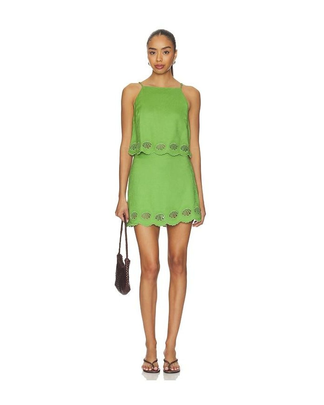Astr Green Taniya Skirt