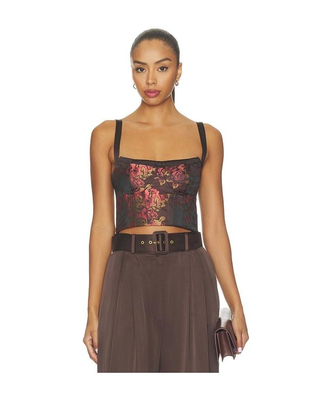 V. Chapman Brown Rumi Top
