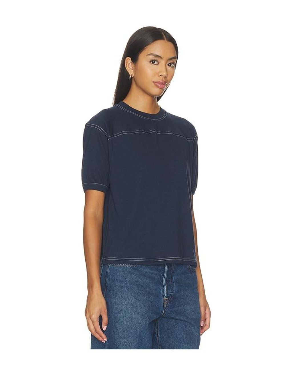 GOOD AMERICAN Blue The Gym Tee