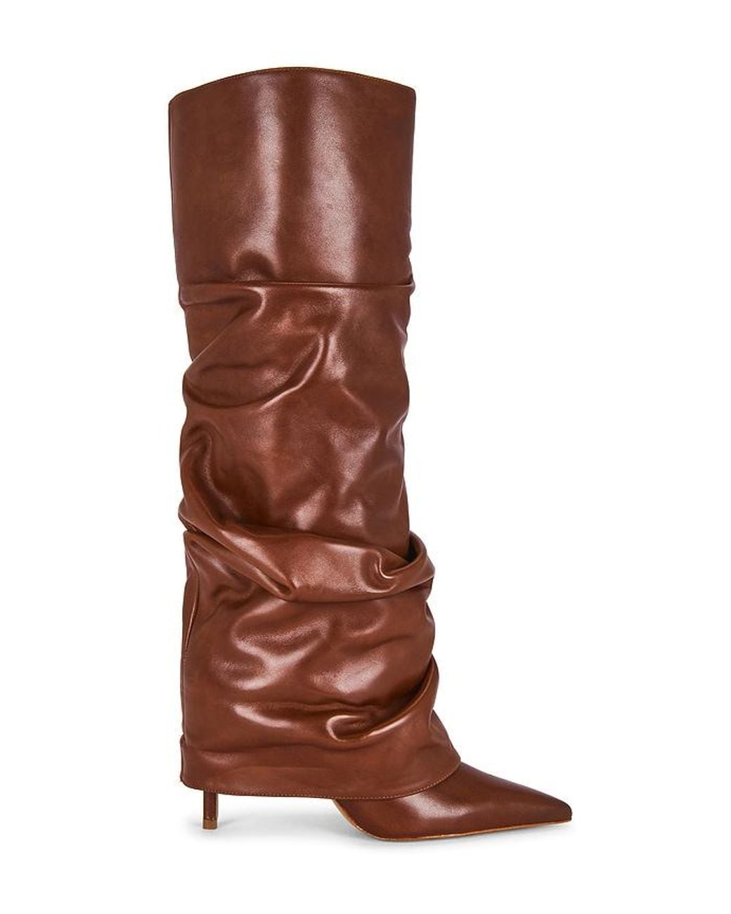 SCHUTZ SHOES Brown Mikki Up Cloak Boot