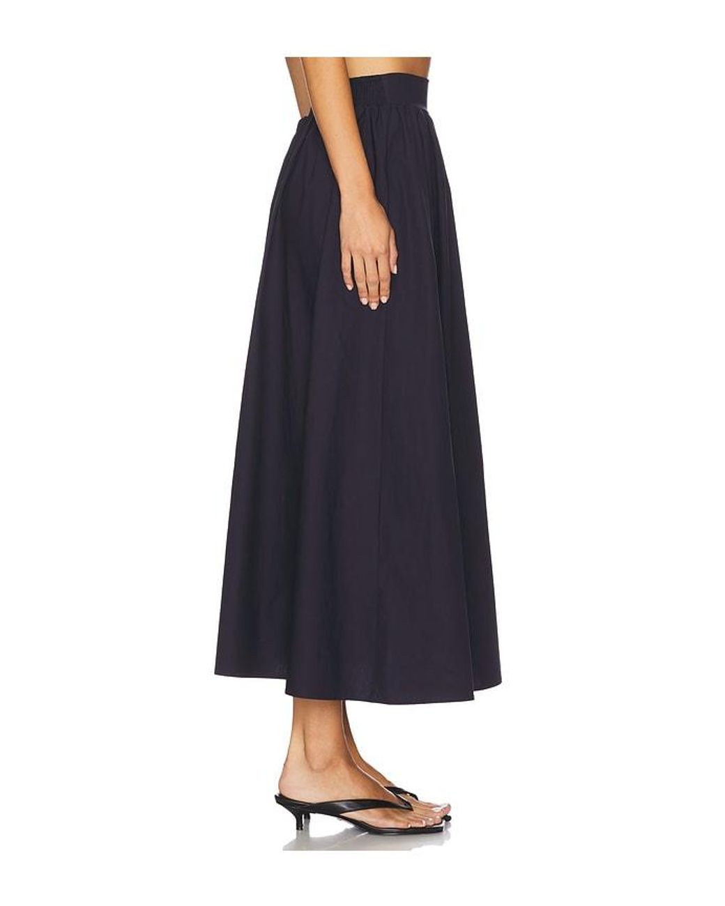 Susana Monaco Blue Poplin Midi Skirt
