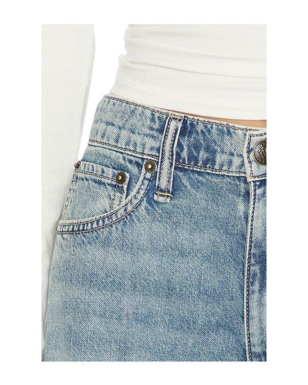 Rag & Bone Blue Featherweight Sofie Full Wide Jeans