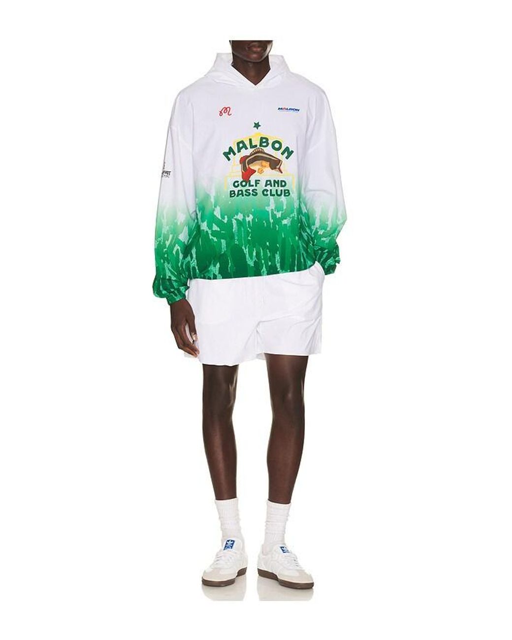 Malbon Green X Golf & Bass Club Sponsors Pullover Hoodie for men