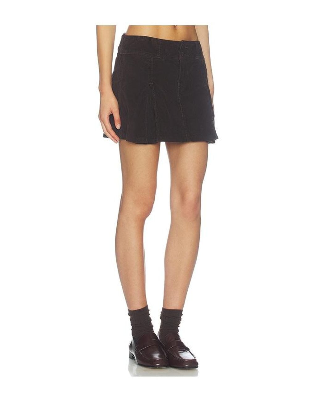 Levi's Black Inverted Pleat Mini Skirt
