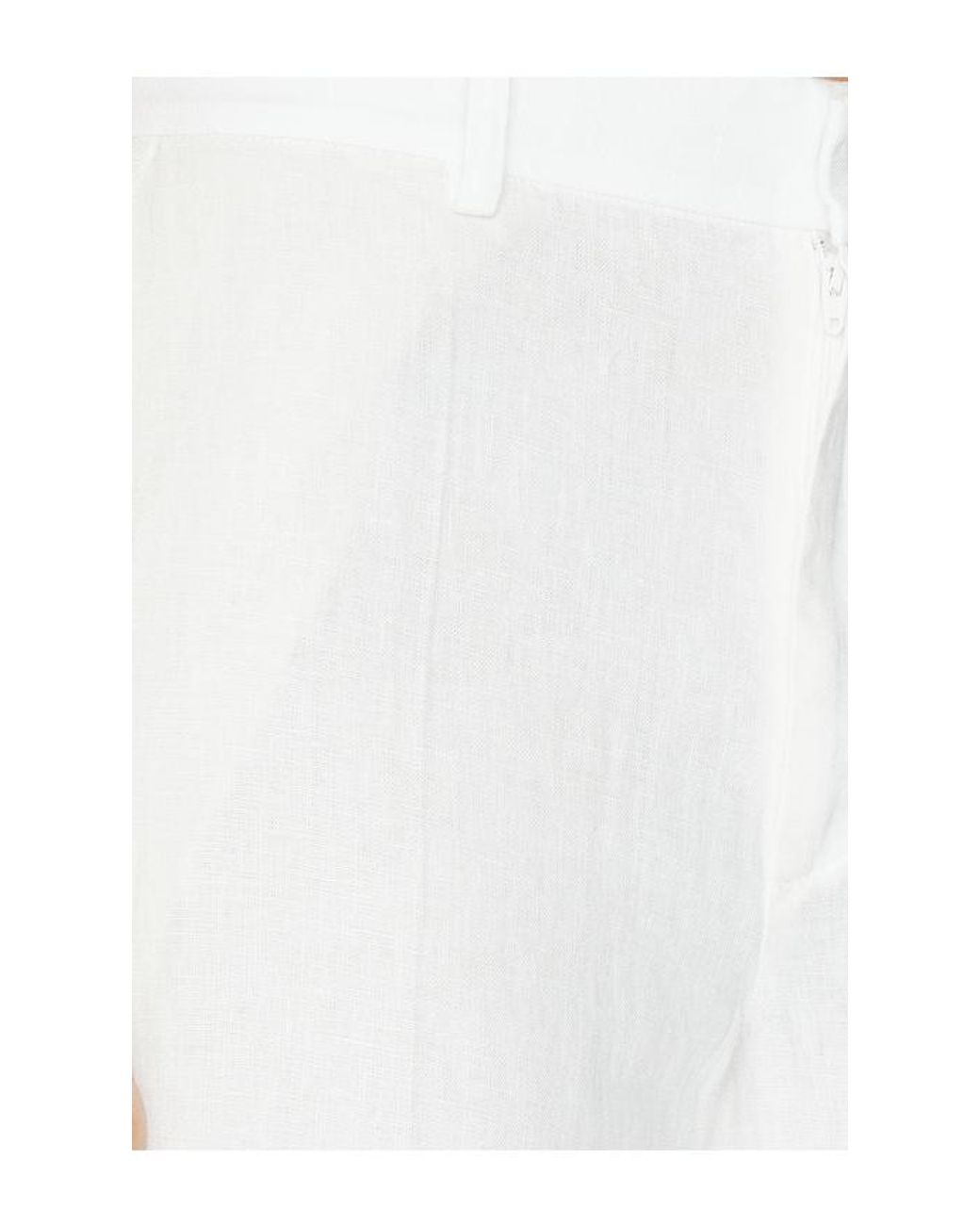 Polo Ralph Lauren White Linen Straight Pants