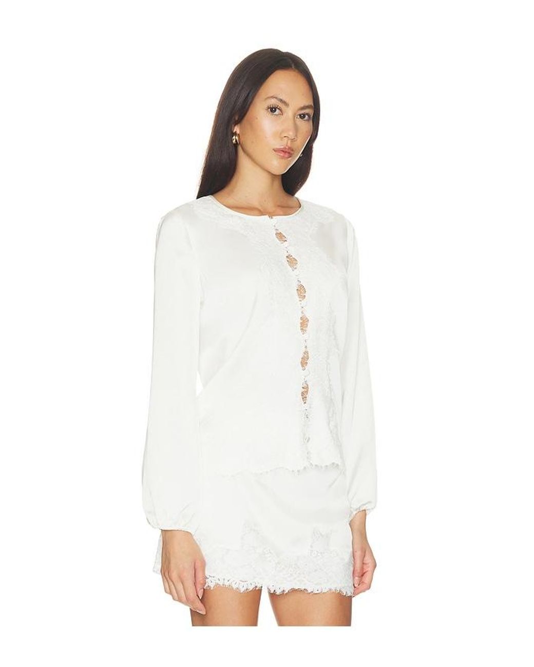 Lovers + Friends White Brundy Top