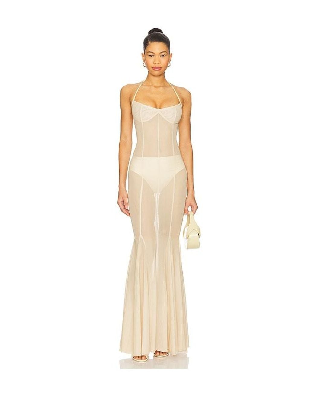 AMOR MIA Natural Siren Maxi Dress