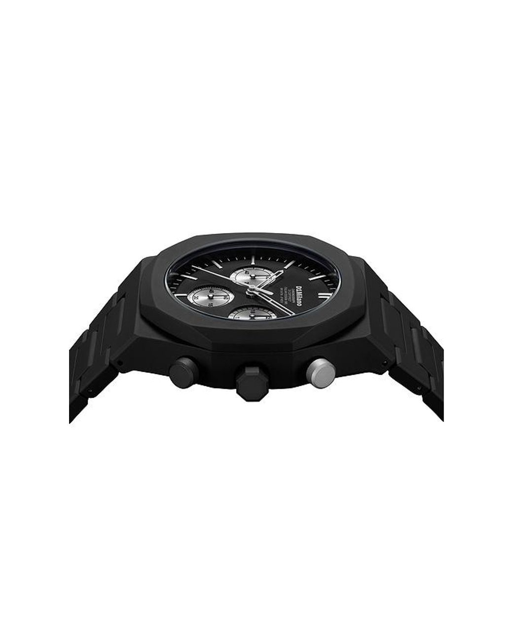 D1 Milano Black Polychrono 40.5Mm Watch for men
