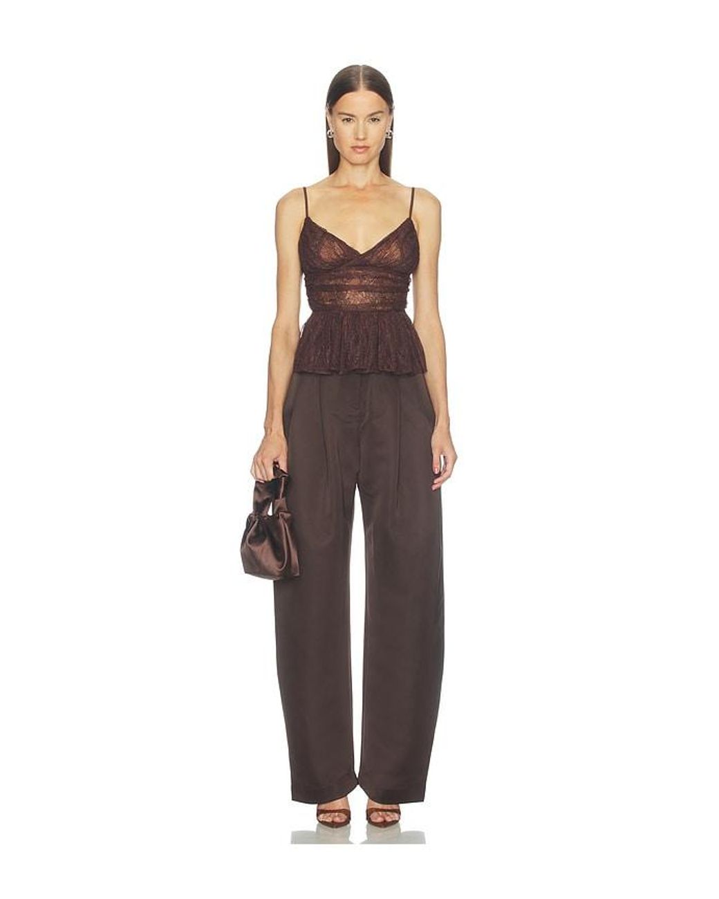 Camila Coelho Brown Lotte Top