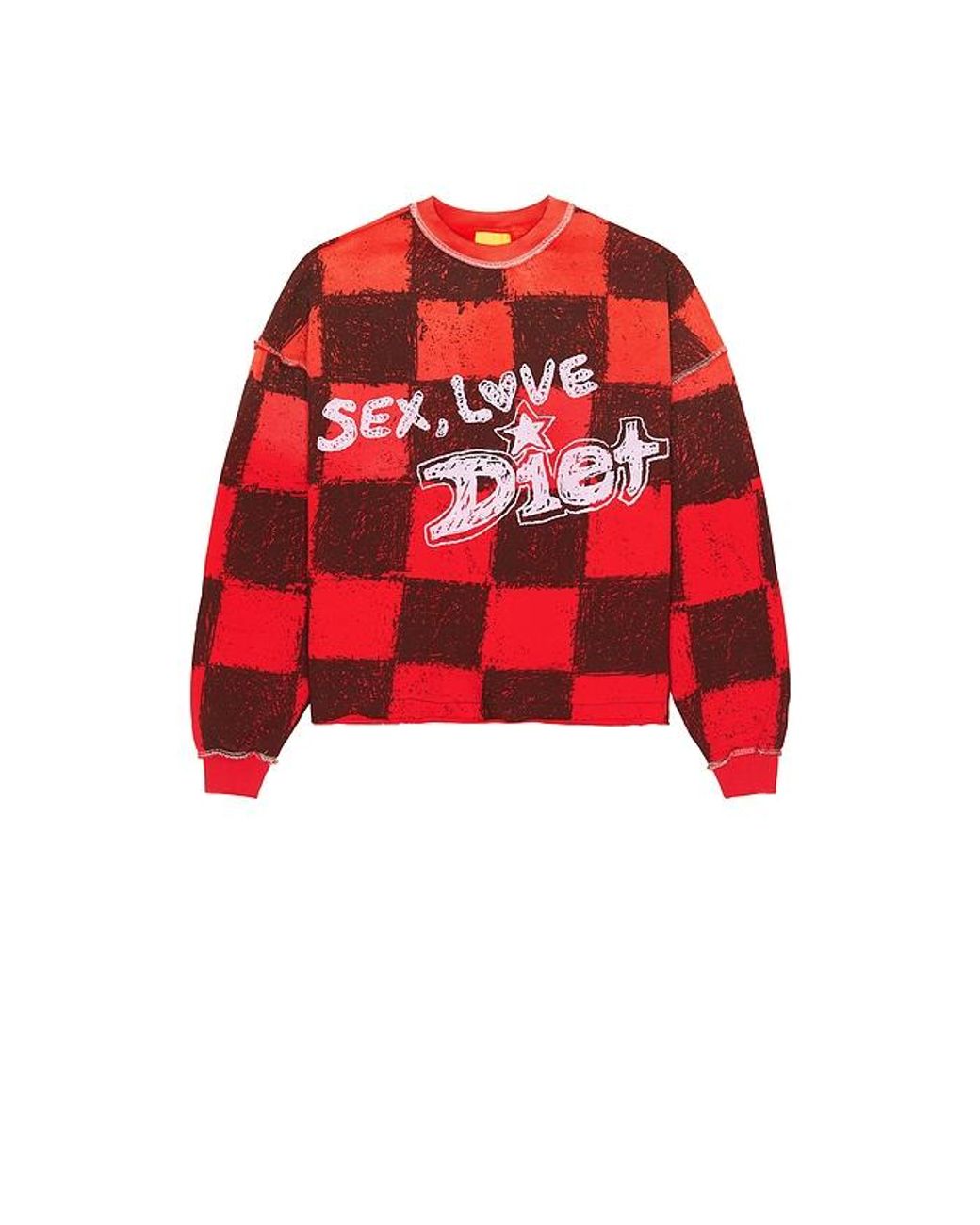 DIET STARTS MONDAY Red Sl&D Crewneck Sweatshirt for men