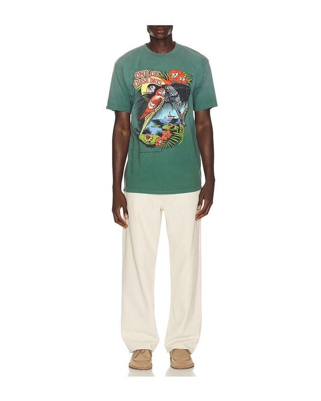 One Of These Days Green X Revolve X Fwrd Miami Design 02 Tee for men