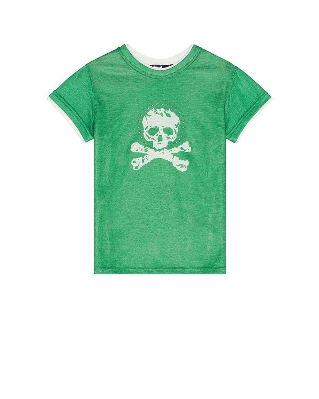 Jaded London Skull And Cross Bones T-Shirt in Green for Men
