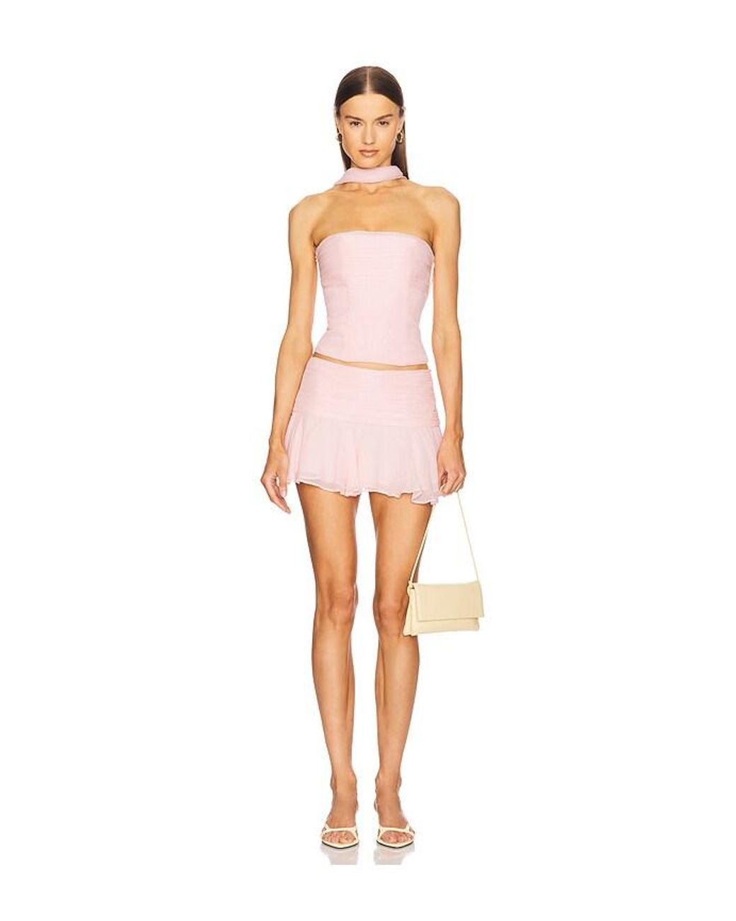 LOBA White Aria Mini Skirt