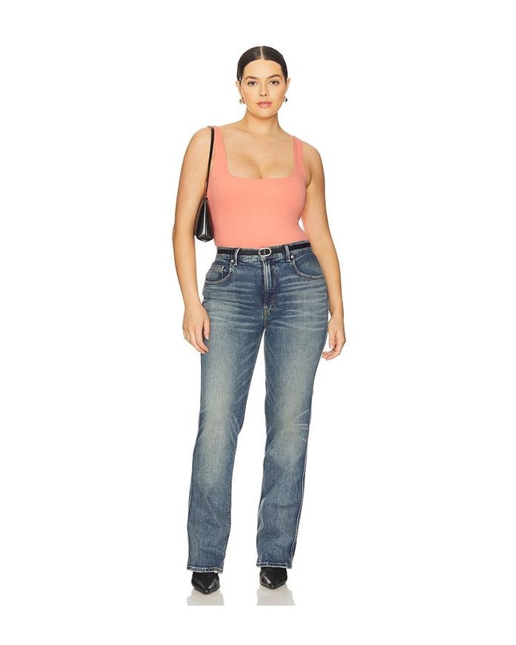 GOOD AMERICAN White Sculpting Modern Tank Bodysuit