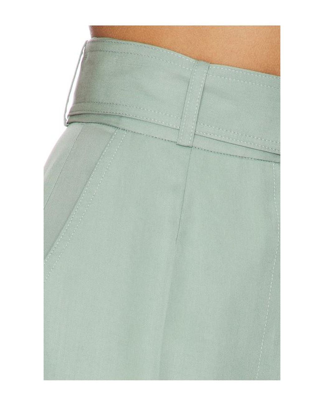 Matthew Bruch Green Belted Wide Leg Trouser