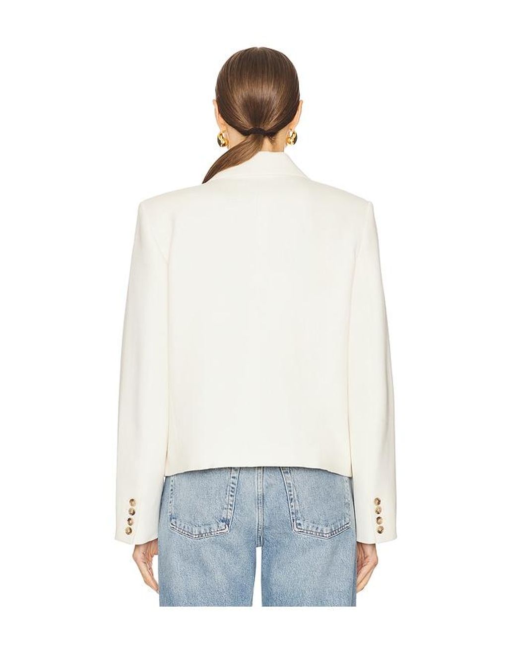 Citizens of Humanity White Coren Cropped Blazer