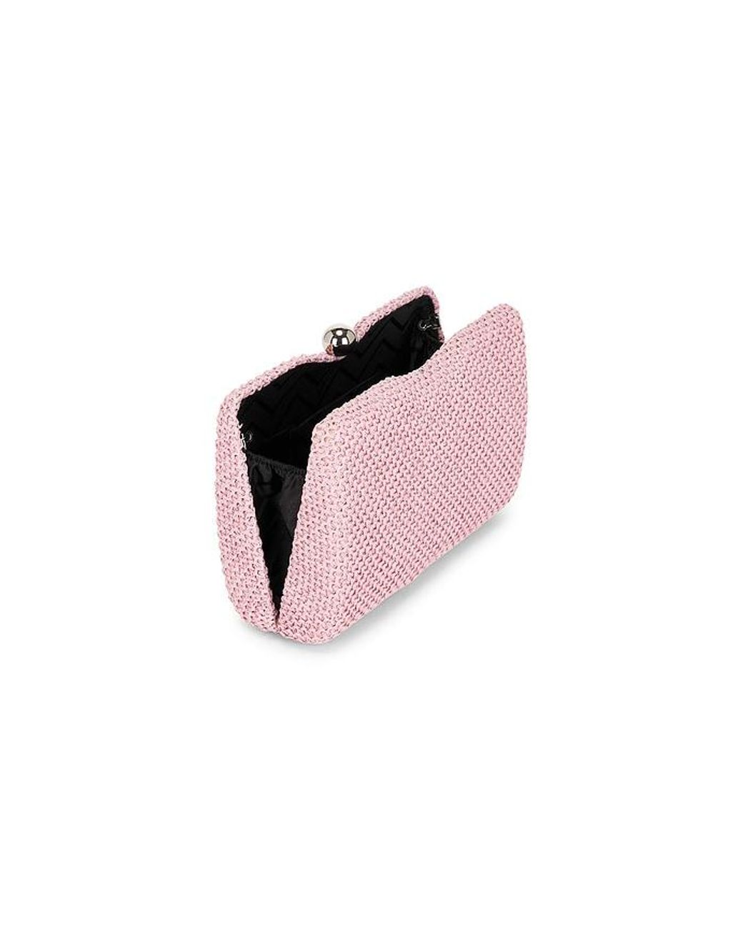 Olga Berg Pink Birdie Textural Top Handle Bag