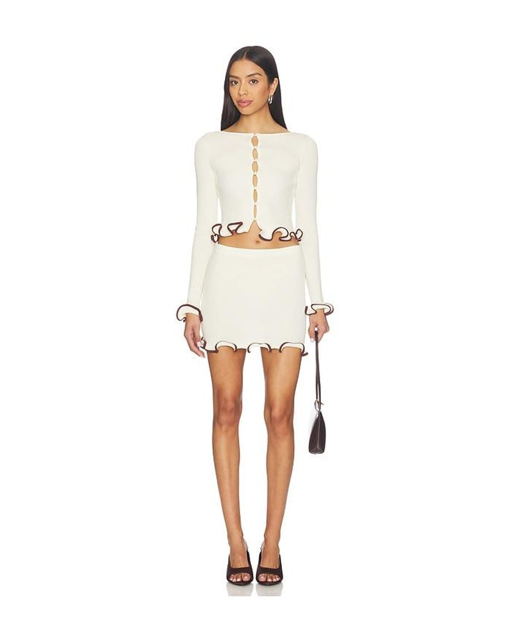 Lovers + Friends White Bella Mini Skirt