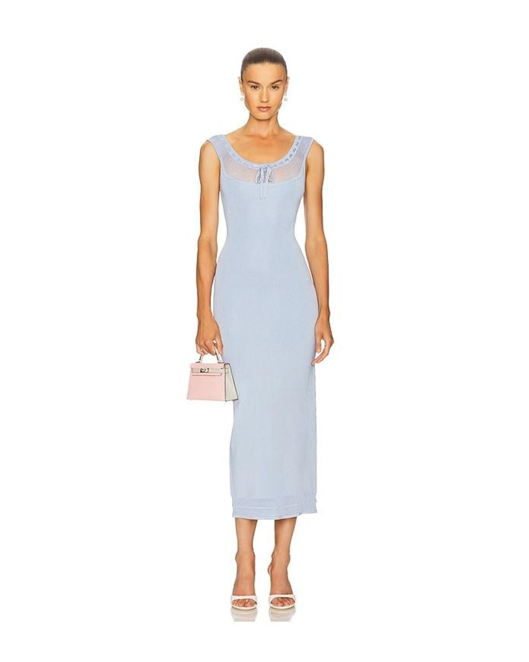 Helsa White Brie Midi Dress