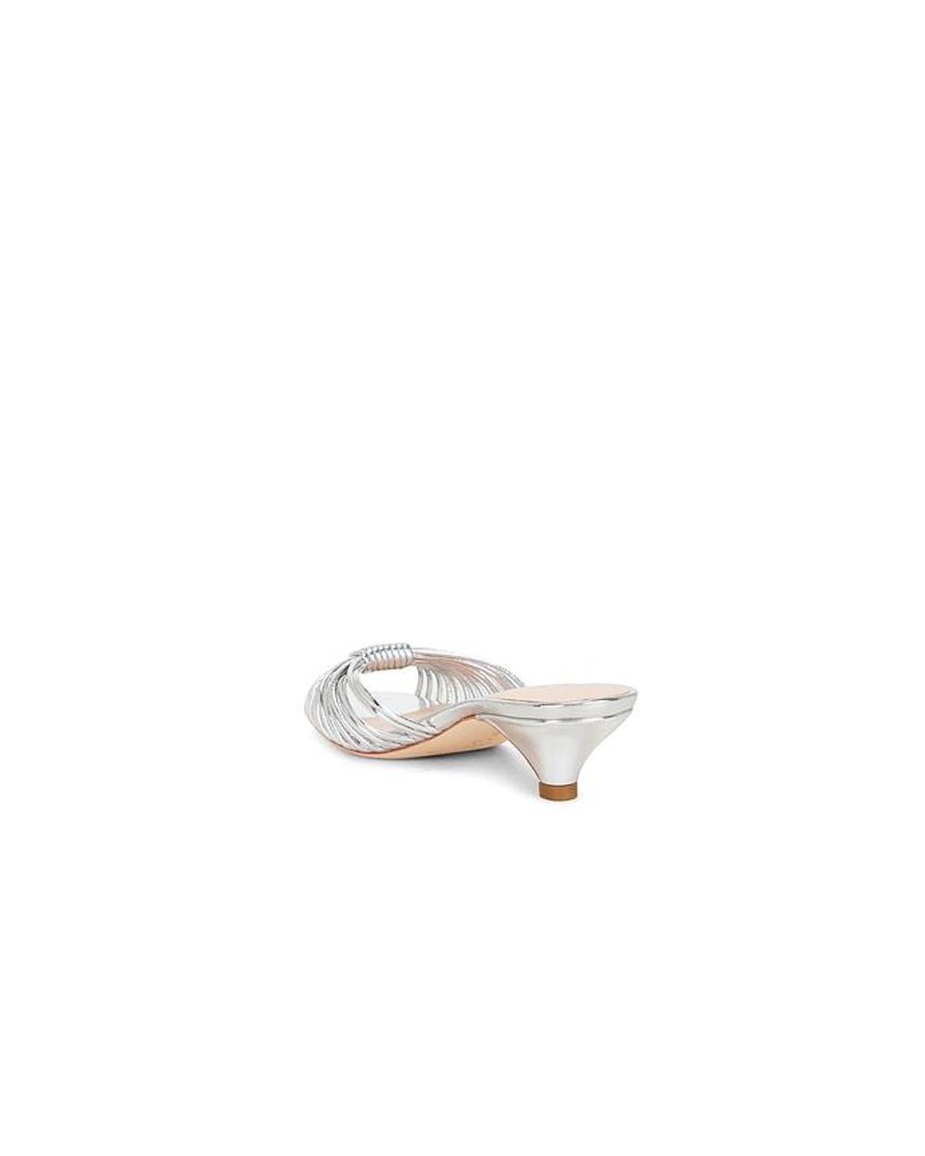Loeffler Randall White Dixie Strappy Kitten Heel Sandal