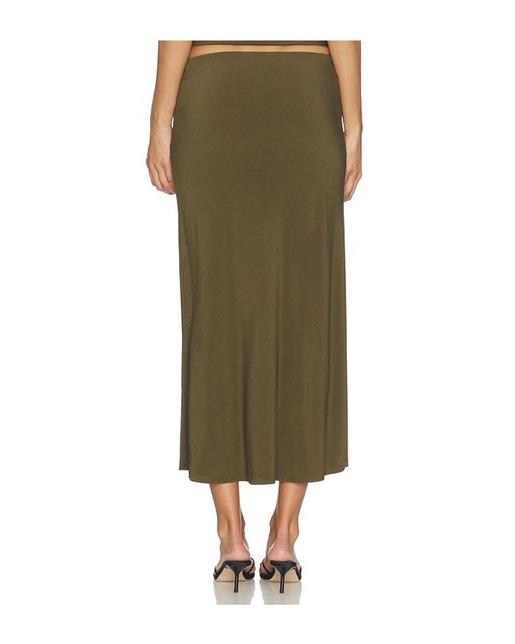 Bella Venice Green X Revolve Jessie Slip Skirt