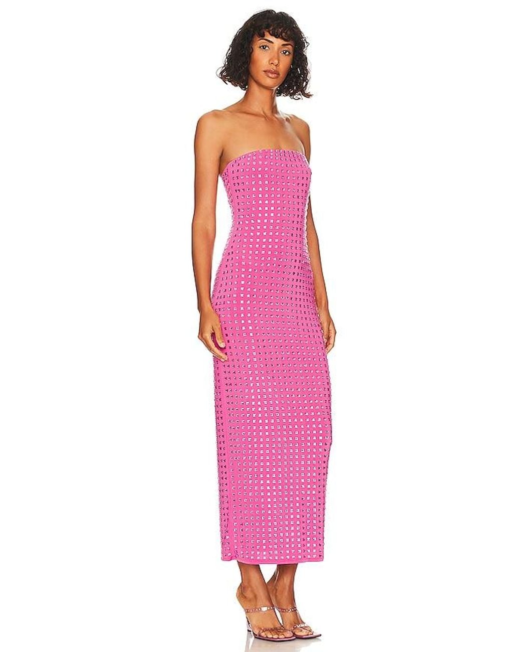 Nbd Pink James Midi Dress