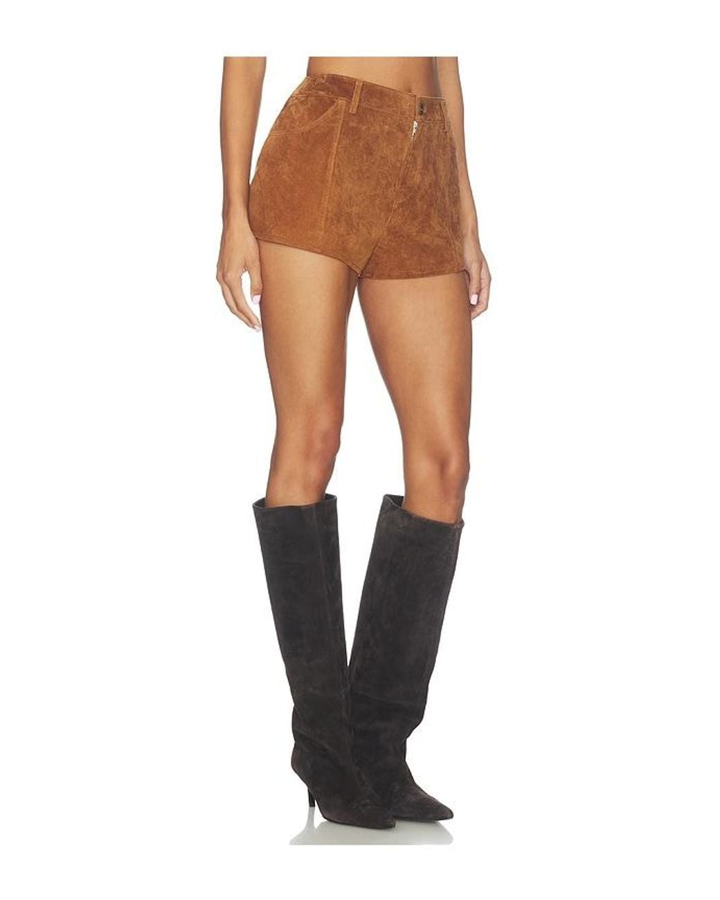 Central Park West Multicolor Odessa Genuine Suede Short