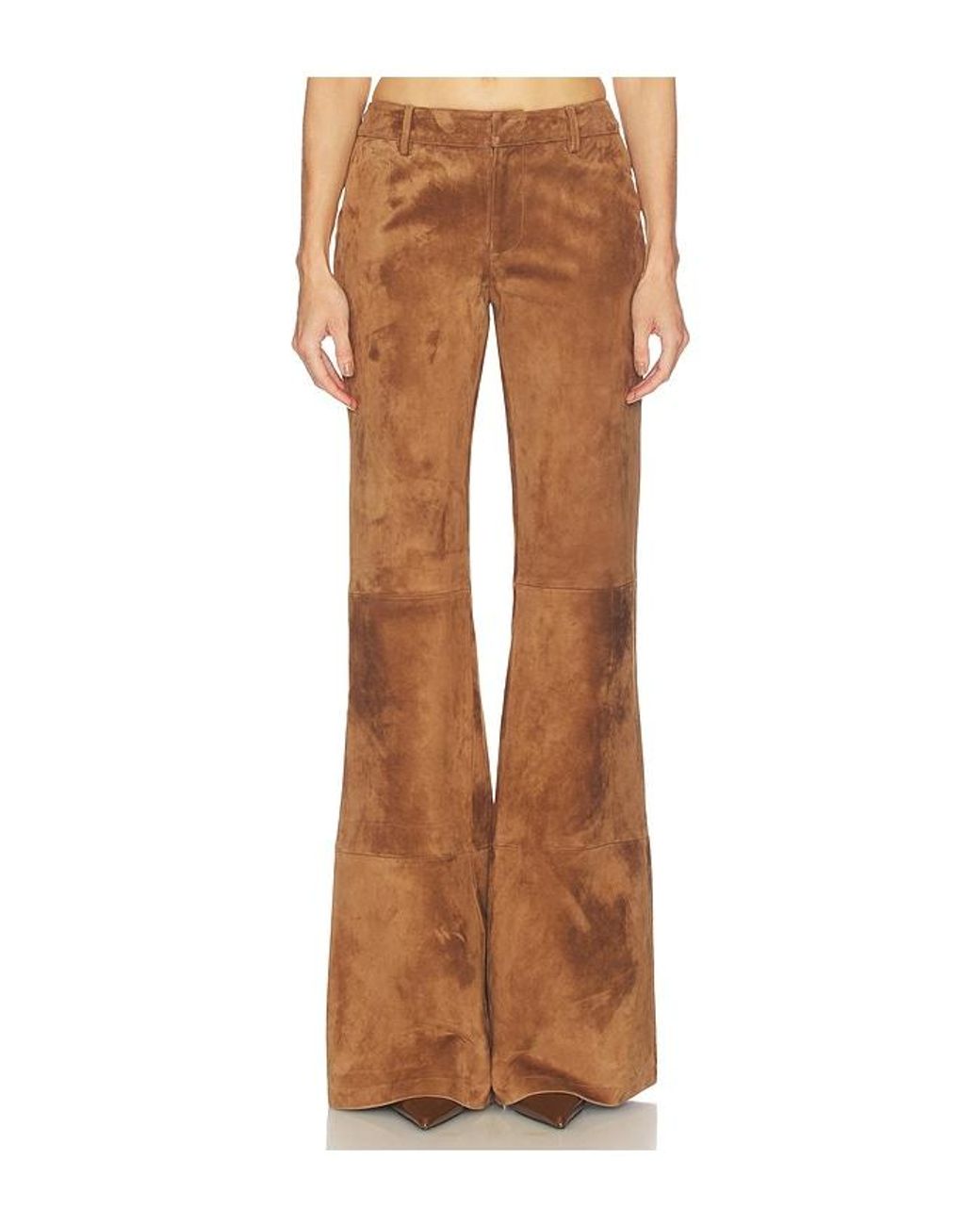 SAU LEE Brown Gael Suede Pant