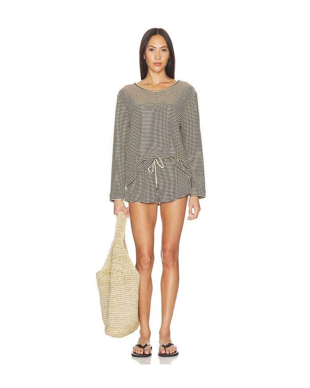 The Upside Gray Santos Lucie Drawstring Short