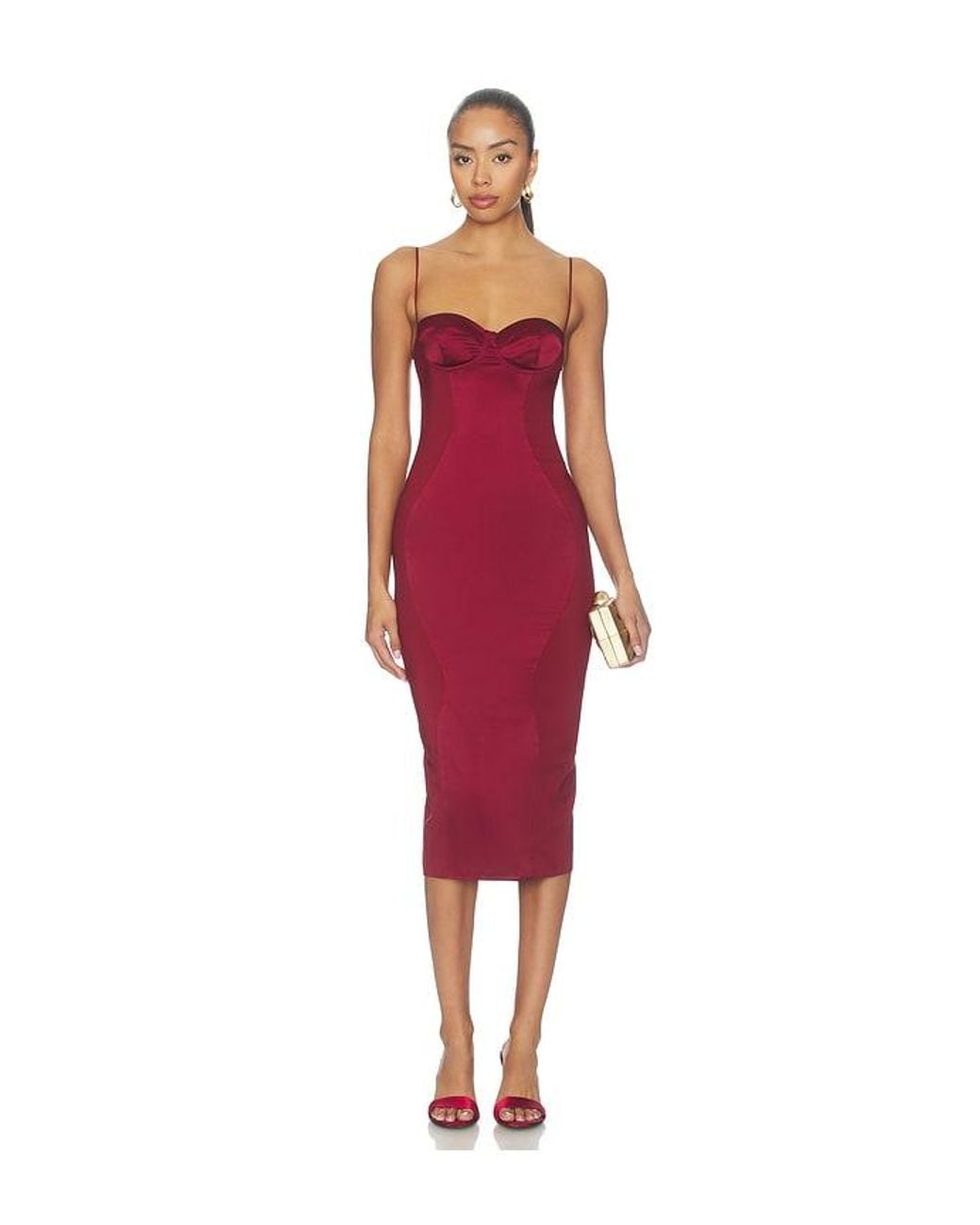 Nbd Red Mohini Midi Dress