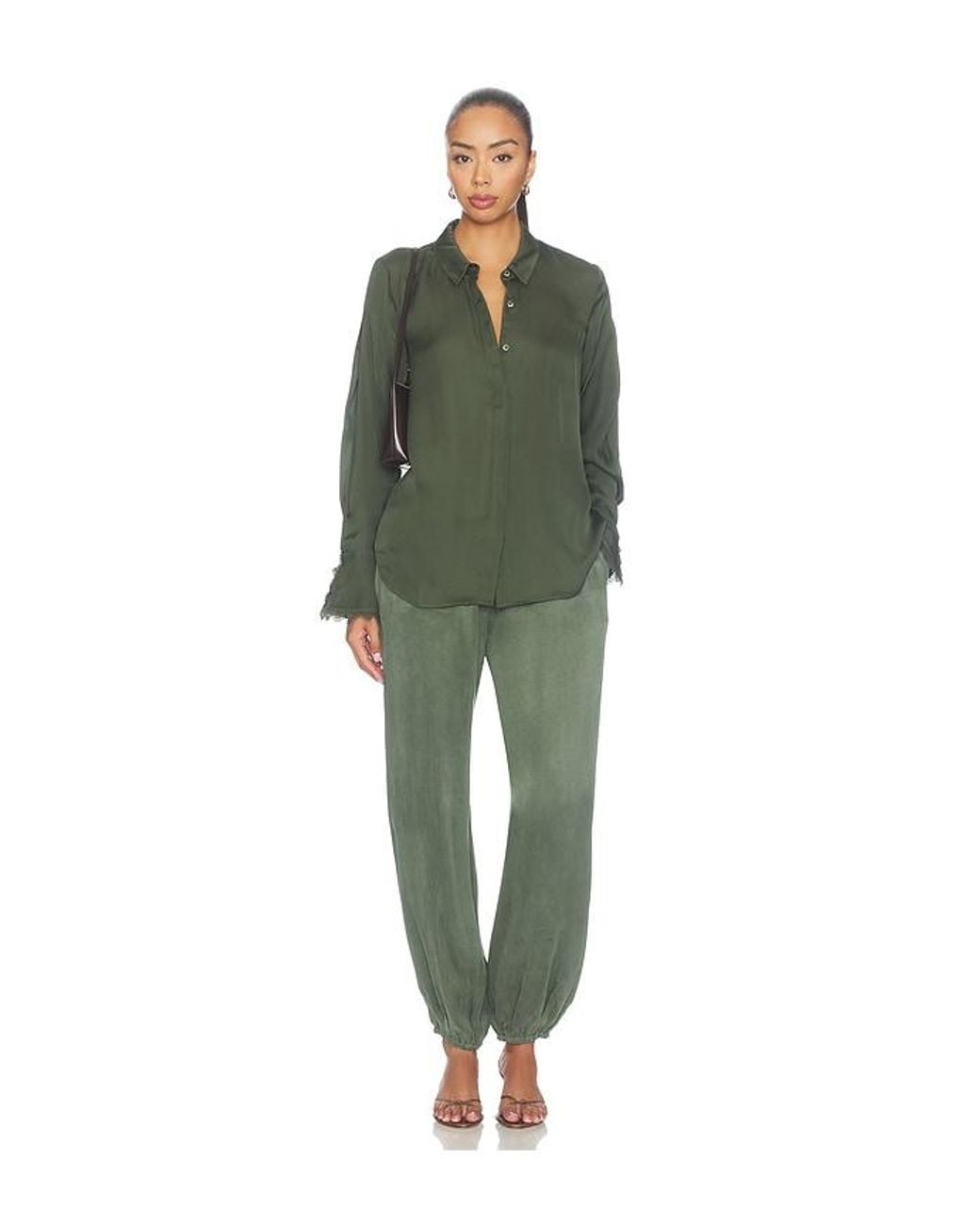 Hevron Green Halina Pants