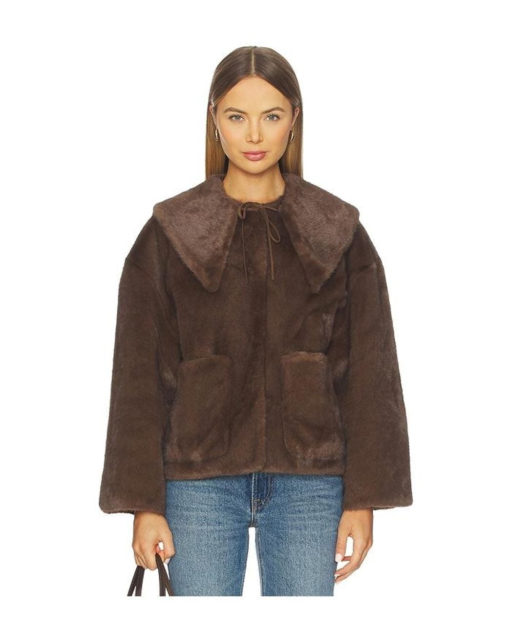 By Malene Birger Brown Jacquie Fake Fur Jacket