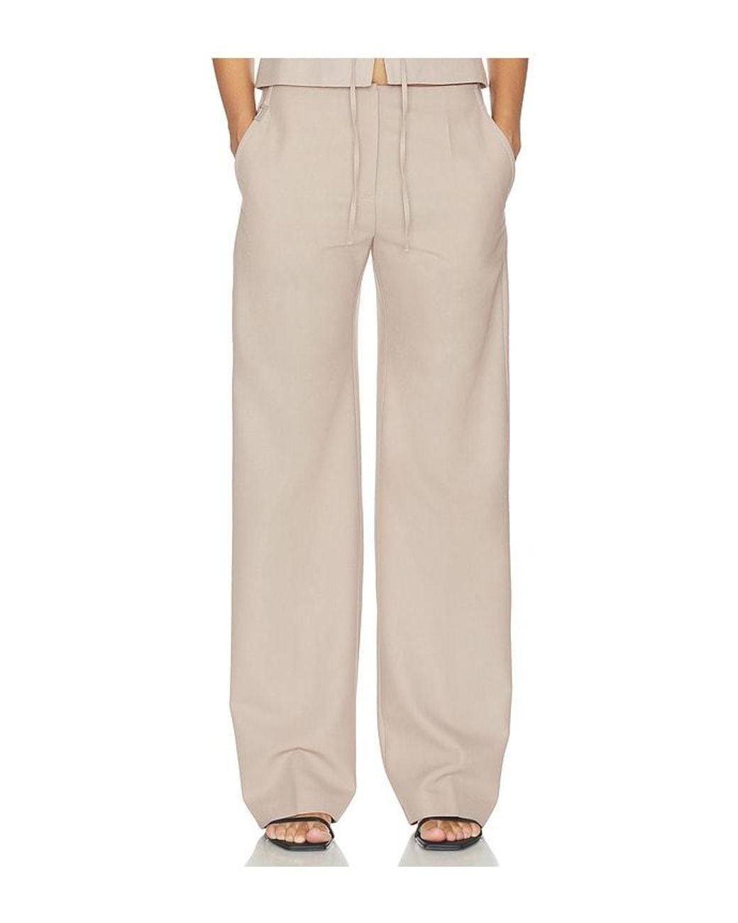 HAELO White Straight Leg Trouser