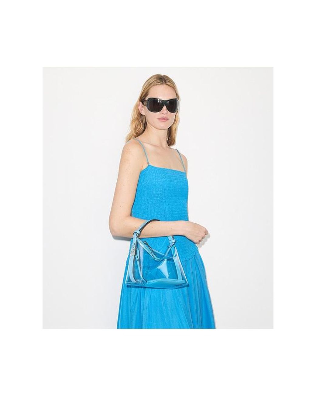 Tory Burch Blue Mellow Clear Shoulder Bag