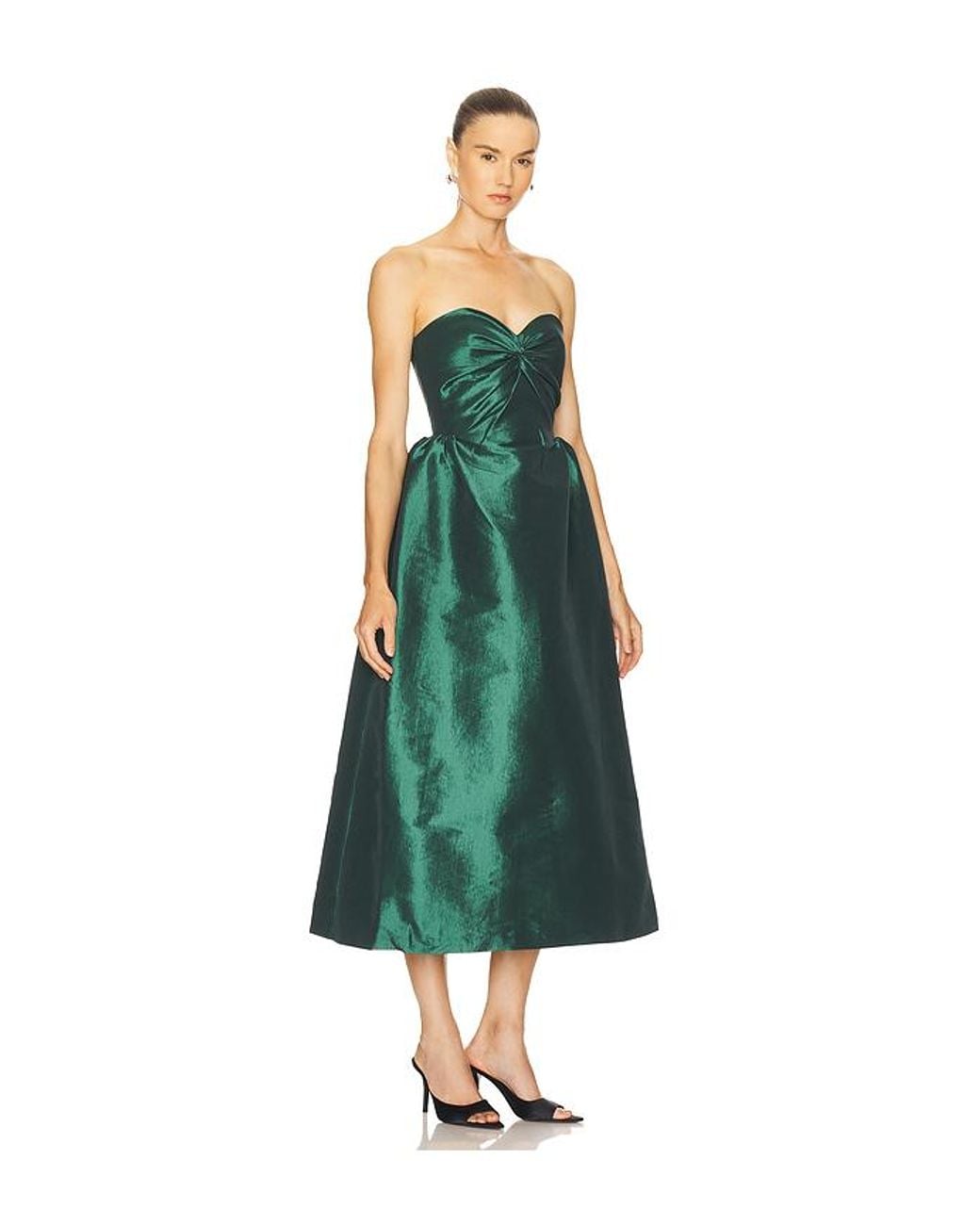 Kika Vargas Green Rose Dress